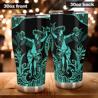 Hawaii Polynesian Tumbler - Hula Girl Neon Blue One Style 30oz X-Large Blue - Polynesian Pride