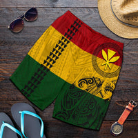 Hawaii Kanaka Flag Polynesian Men's Shorts - Polynesian Pride