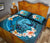 Pohnpei Polynesian Quilt Bed Set - Blue Plumeria Animal Tattoo - Polynesian Pride