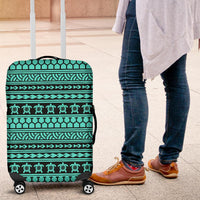 Polynesian Tattoo Tribal Turquoise Luggage Covers - Polynesian Pride