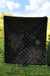 Hawaii Map Plumeria Polynesian Gray Premium Quilt - Polynesian Pride