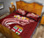 Fiji Quilt Bed Set - Fiji Seal Polynesian Patterns Plumeria (Red) - Polynesian Pride