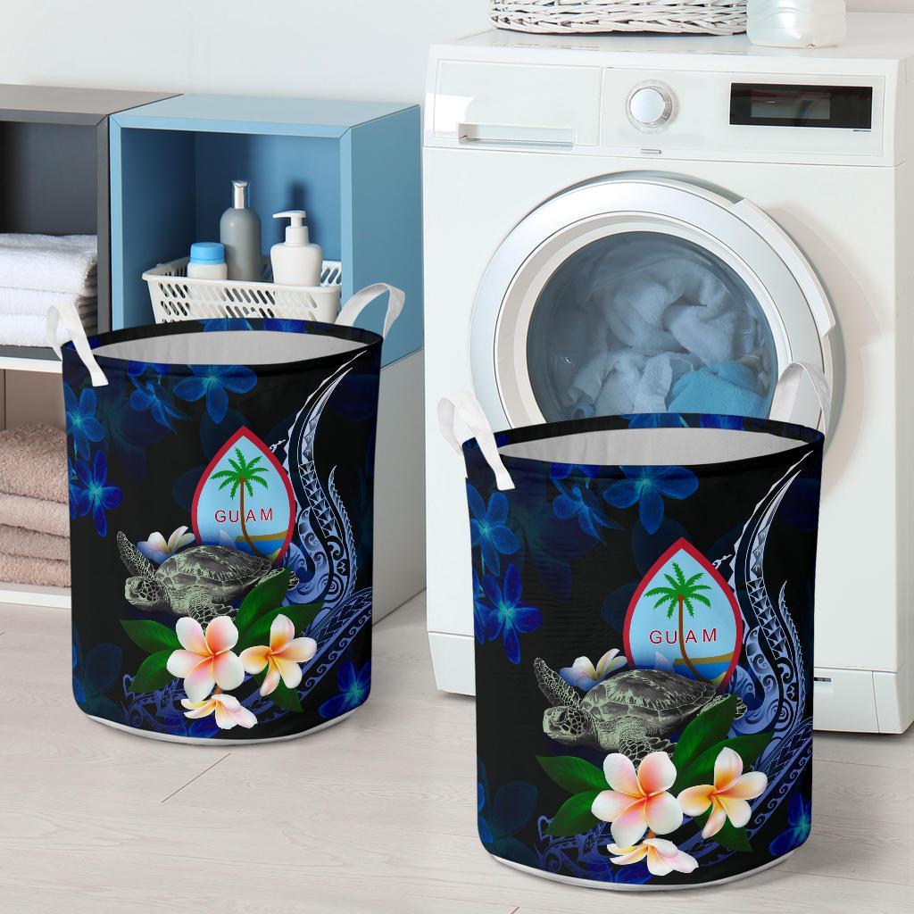 Guam Polynesian Laundry Basket - Turtle With Plumeria Flowers - Polynesian Pride
