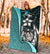 Yap Micronesia Premium Blanket Turquoise - Turtle With Hook - Polynesian Pride