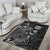 Tahiti Area Rugs Turtle Hibiscus Black - Polynesian Pride