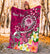 FSM Custom Personalised Premium Blanket - Turtle Plumeria (PINK) - Polynesian Pride