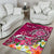 Tahiti Custom Personalised Area Rug - Turtle Plumeria (Pink) - Polynesian Pride