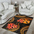 Wallis and Futuna Polynesian Area Rug - Gold Plumeria - Polynesian Pride