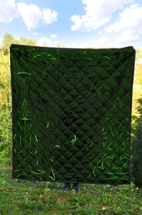 New Zealand Premium Quilt, Maori Gods Tumatauenga (God Of War) - Green - Polynesian Pride