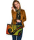 Hawaii Leather Tote Bag - Hawaii Polynesian Decorative Patterns - Polynesian Pride