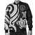 Palau Men's Bomber Jacket - White Tentacle Turtle - Polynesian Pride