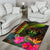 Niue Polynesian Personalised Area Rug - Hibiscus and Banana Leaves - Polynesian Pride