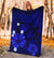 Hawaii Turtle Poly Tribal Blue Premium Blanket - Polynesian Pride