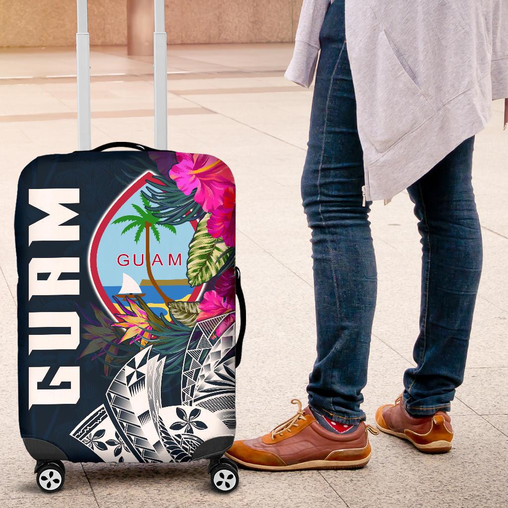 Guam Luggage Cover - Guam Summer Vibes Blue - Polynesian Pride