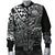 Samoa Polynesian Bomber Jacket (Men) - White Turtle Flowing - Polynesian Pride