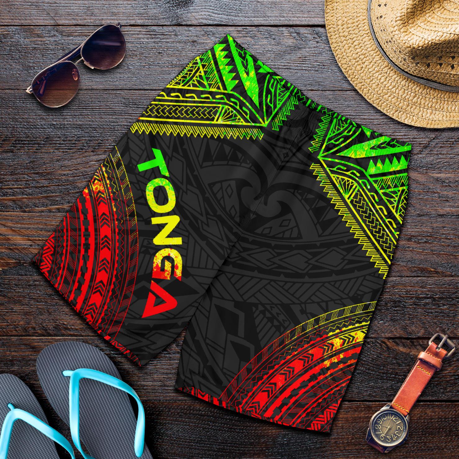 Tonga Men's Shorts - Polynesian Chief Reggae Version Reggae - Polynesian Pride