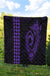 Hawaii Kakau Makau Fish Hook Polynesian Premium Quilt - Purple - Polynesian Pride