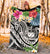 Polynesian Samoa Premium Blanket - Summer Plumeria (Black) - Polynesian Pride