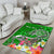 Tahiti Custom Personalised Area Rug - Turtle Plumeria (Green) - Polynesian Pride