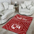 Tonga Personalised Area Rug - Tonga Seal With Polynesian Tattoo Style (Red) - Polynesian Pride