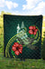 New Caledonia Polynesian Premium Quilt - Green Turtle Hibiscus - Polynesian Pride