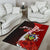 Solomon Islands Polynesian Custom Personalised Area Rug - Coat Of Arm With Hibiscus - Polynesian Pride