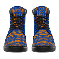 Marshall Islands Leather Boots - Polynesian Flag Chief Version - Polynesian Pride