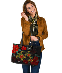 Hawaii Turtle Hibiscus Polynesian Large Tote Bag - Adela Style - AH - Polynesian Pride