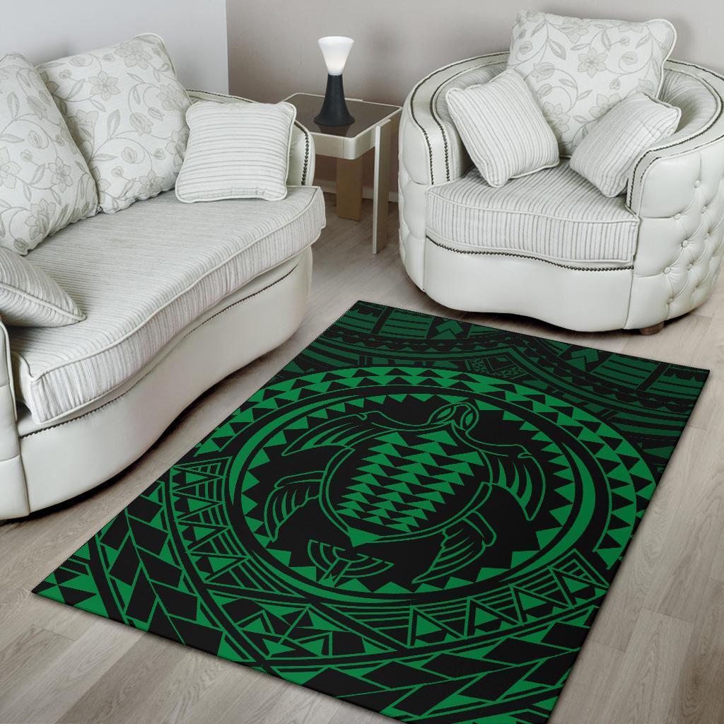 Hawaiian Kakau Honu Arc Polynesian Area Rug AH - Polynesian Pride