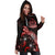 Vanuatu Polynesian Hoodie Dress - Turtle With Blooming Hibiscus Red - Polynesian Pride