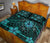 Hawaii Mix Polynesian Turtle Plumeria Quilt Bed Set - AH - Nick Style - Turquoise - Polynesian Pride