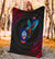 Guam Premium Blanket - KingFisher Bird With Map - Polynesian Pride