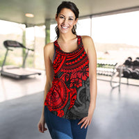 Vanuatu Polynesian Women's Racerback Tank - Red Turtle - Polynesian Pride