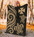 Wallis and Futuna Premium Blanket - Gold Tentacle Turtle - Polynesian Pride