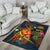 Federated States of Micronesia Polynesian Area Rug - Legend of FSM (Blue) - Polynesian Pride