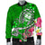 Guam Men's Bomber Jacket - Turtle Plumeria (Green) - Polynesian Pride