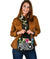 Marshall Islands Polynesian Shoulder Handbag - Summer Plumeria (Black) - Polynesian Pride