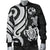 Tonga Polynesian Men Bomber Jacket - White Tentacle Turtle - Polynesian Pride