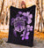 Hawaiian Kanaka Hibiscus Plumeria Mix Polynesian Turtle Premium Blanket Violet AH - Polynesian Pride