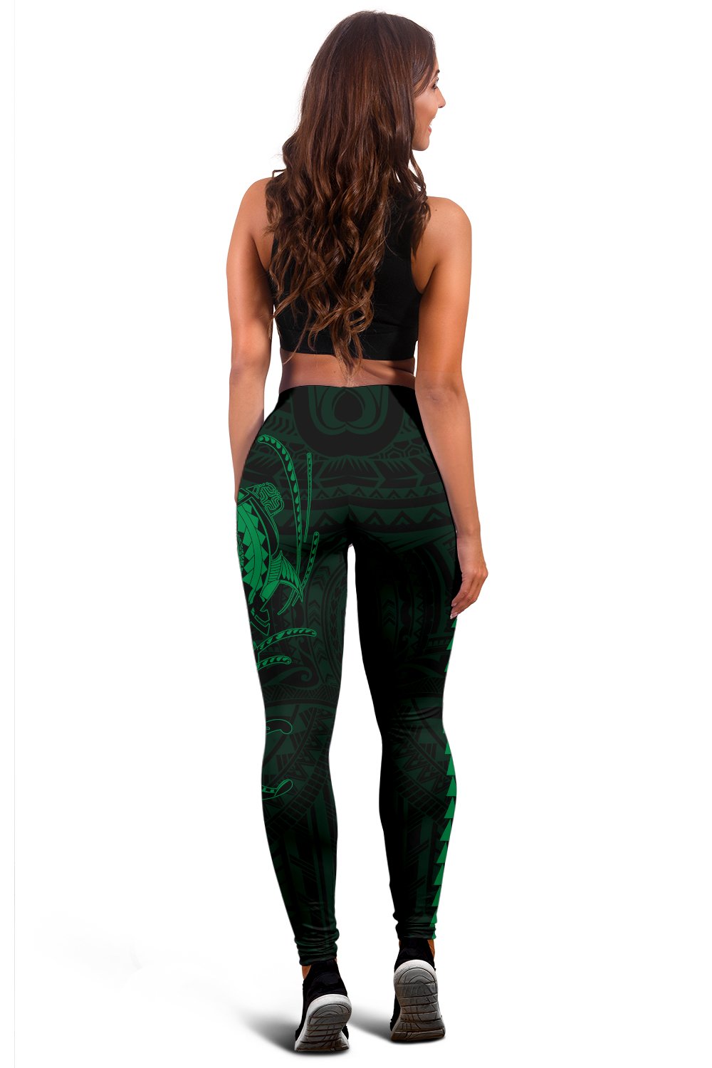 Hawaii Turtle Shark Polynesian Leggings - Green - Polynesian Pride