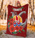 Tahiti Polynesian Premium Blanket - Hibiscus Coat of Arm Red - Polynesian Pride