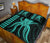 Hawaii Octopus KaKau Polynesian Quilt Bed Set - Turquoise - Polynesian Pride