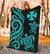 Wallis and Futuna Premium Blanket - Turquoise Tentacle Turtle - Polynesian Pride