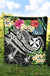 Wallis and Futuna Polynesian Premium Quilt - Summer Plumeria (Black) - Polynesian Pride