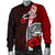 American Samoa Polynesian Men's Bomber Jacket - Coat Of Arm With Hibiscus - Polynesian Pride