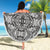 Polynesian Tribal Beach Blanket White And Black - Polynesian Pride