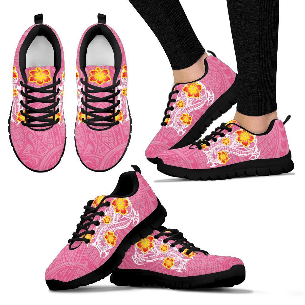 Hawaii Polynesian Hibiscus Sneakers - JVT Style - Pink - Polynesian Pride