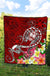 Guam Premium Quilt - Turtle Plumeria (Red) - Polynesian Pride