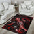 Tonga Polynesian Area Rugs - Turtle With Blooming Hibiscus Red - Polynesian Pride