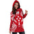 Kosrae Polynesian Hoodie Dress Map Red White - Polynesian Pride